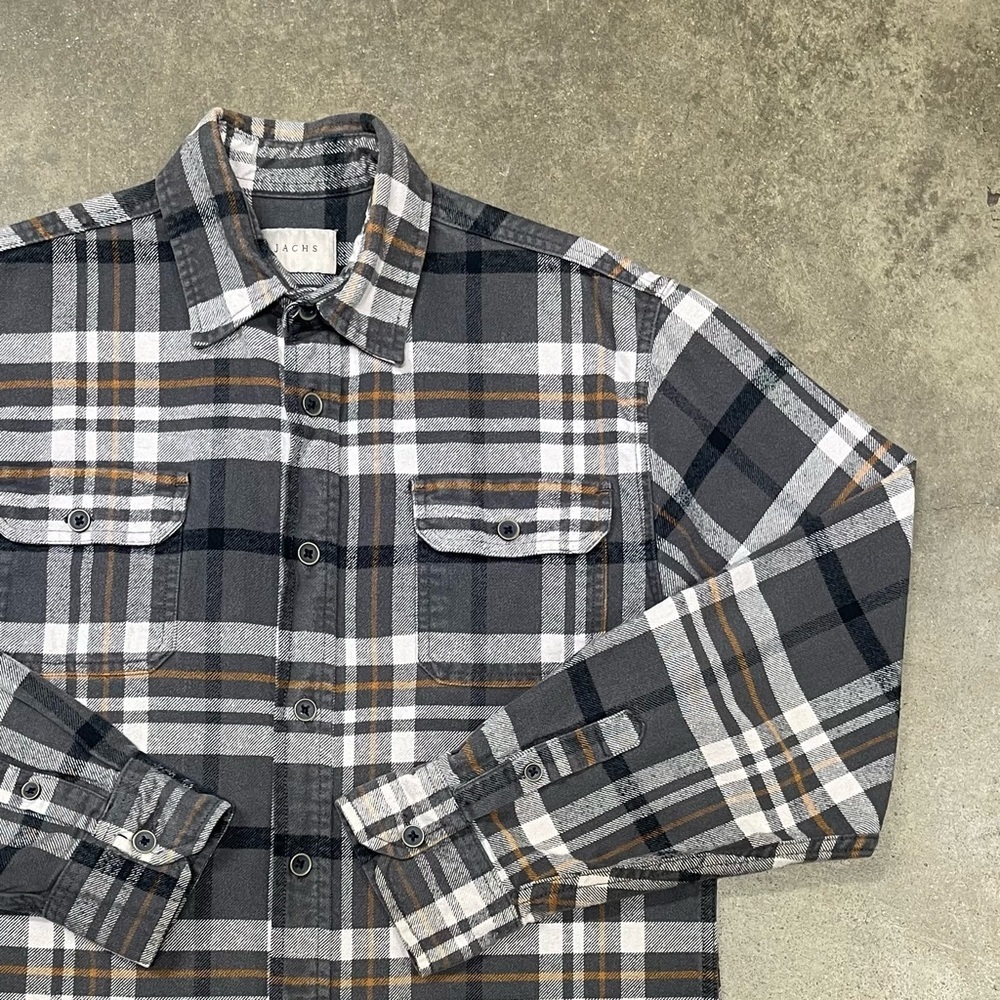 Jachs Plaid Heavy Flannel Outdoor Chore Shirt
